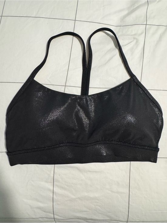 lululemon athletica Other - Black Shimmery lululemon flow-y sports bra size 6